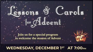Lessons and Carols for Advent, Live Streamed