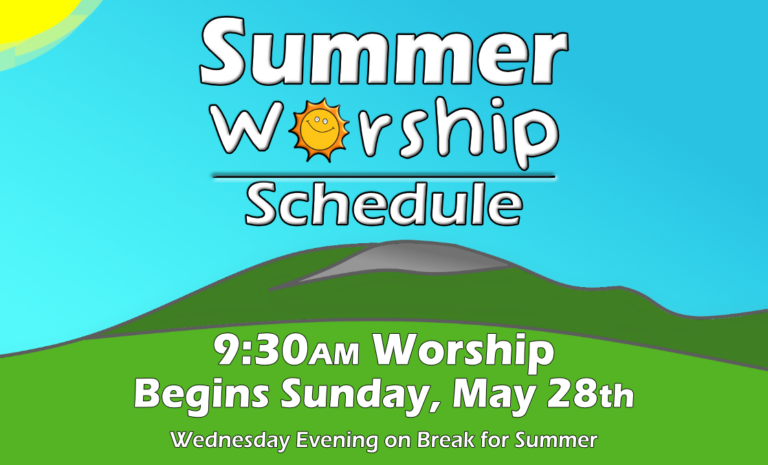 Summer Worship Schedule – Our Redeemer's
